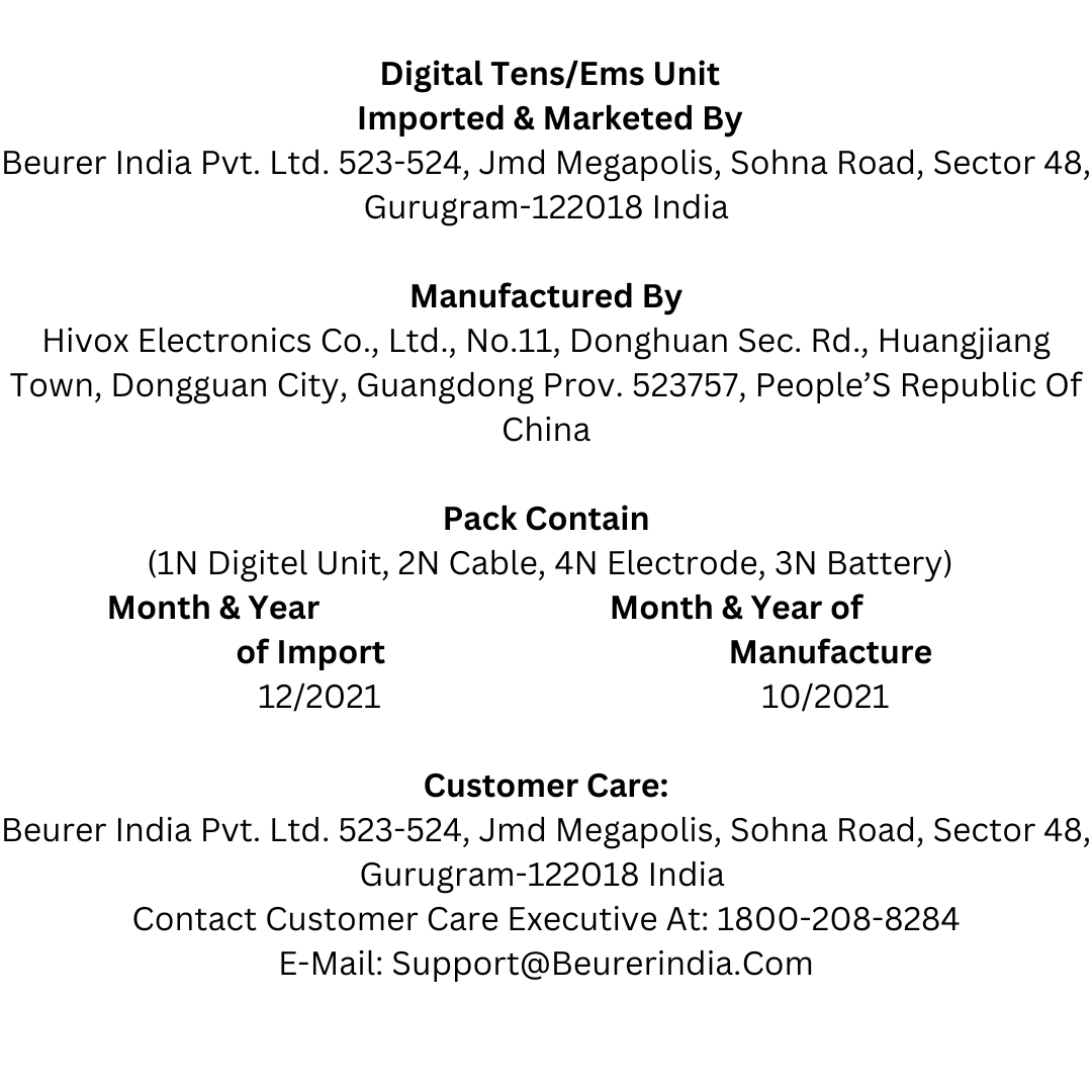 Beurer EM49 Digital TENS and EMS Device – Medical Supplies